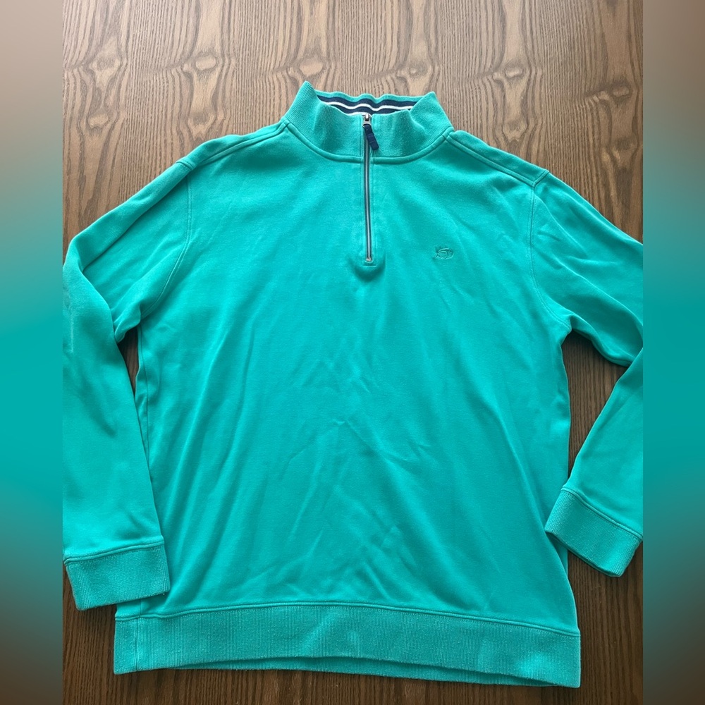 Southern Tide Teal Quarter-Zip Pullover size medium